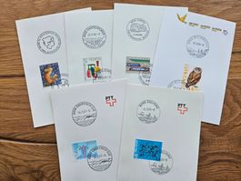 6 x GS mit Sonderstempel  ZH LU 1.--