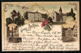 Litho Aarau, Neue Kantonschule, Gewerbe-