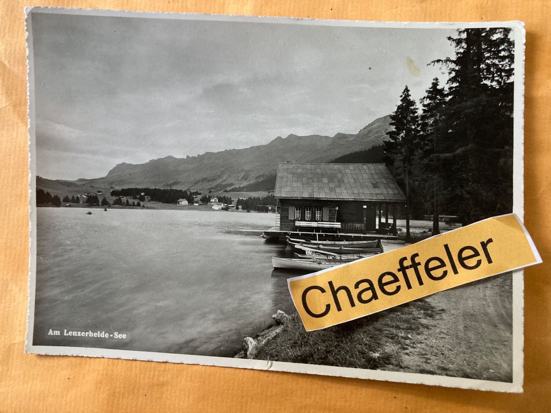 Cartoline postali: 1957 am Lenzerheide - See – Usato da Zürich venduto da Chaeffeler