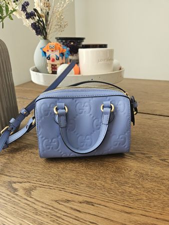 Gucci Baby Boston Bag in Hellblau, Top Zustand!