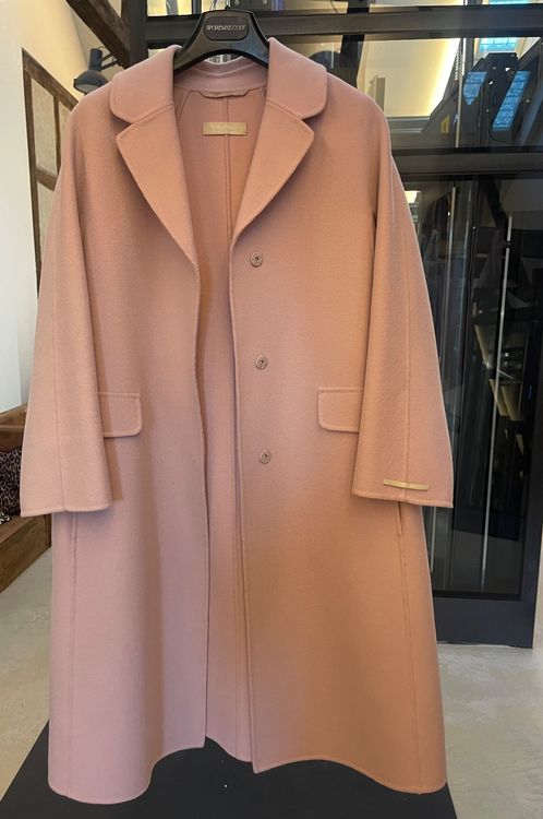 max mara mantel schwarz lang