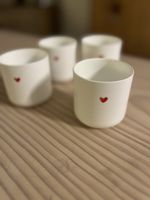 Tassen Becher Set 4 Stk. ca. 2dl Kaffe - Tee Tassli mit Herz