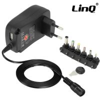 Chargeur Secteur Universel 30W 3 à 12V, 6 Embouts + Port USB