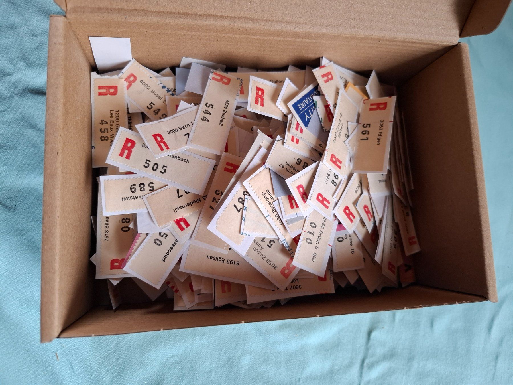 Tous les timbres: Einschreibzettel – D'occasion à kreuzlingen par norgeire73 2