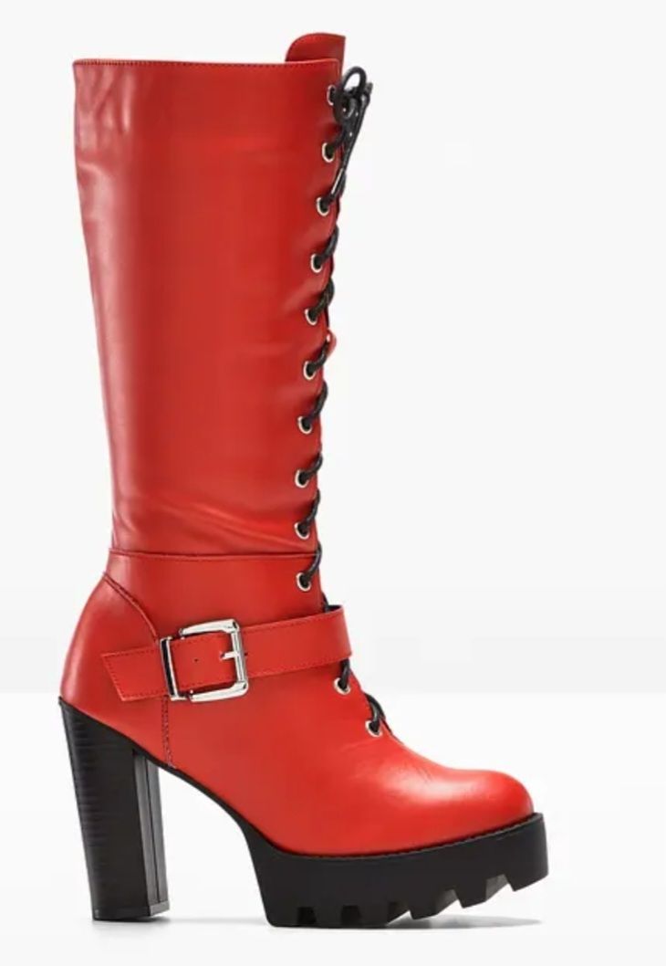 Scarpe da donna: Rote Schnürstiefel, Gr. 37, Neu – Nuovo e nell'imballaggio originale da Zürich venduto da stefanella 2