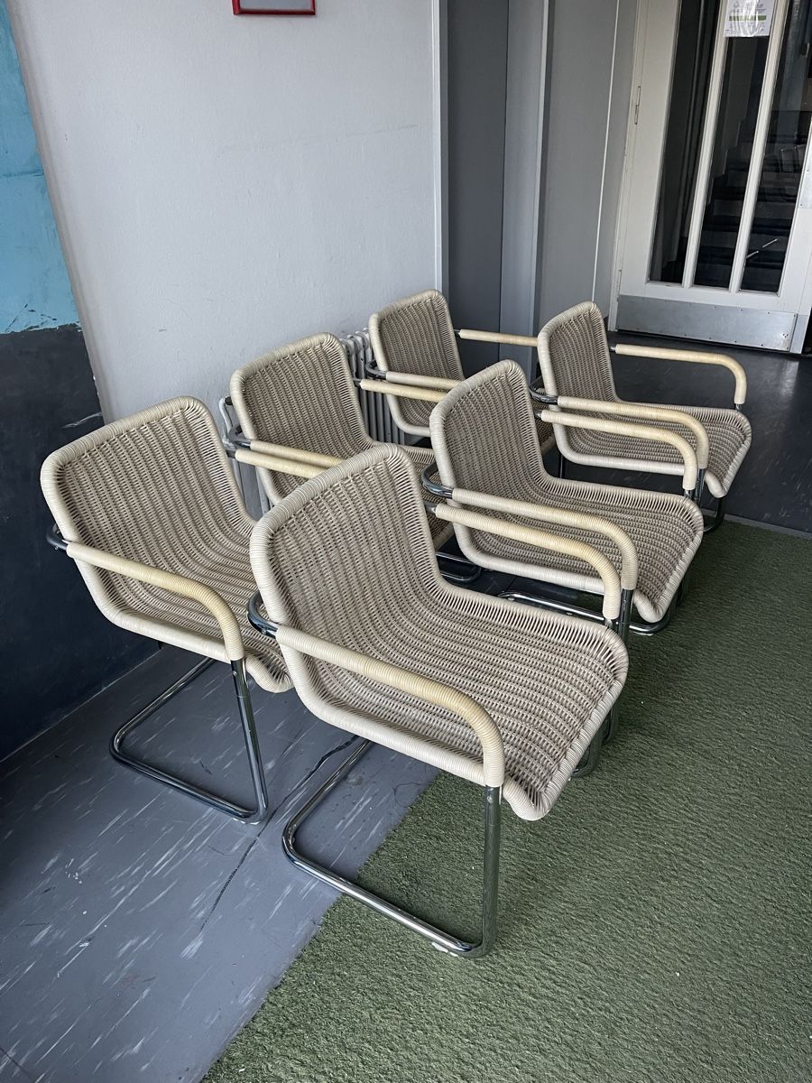 Tecta Sedie: Set aus 6 original Tecta D41 Freischwinger Stühlen – Usato da Grenchen venduto da Nur_2540 7