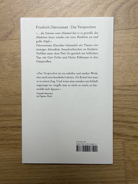Livres: Das Versprechen – D'occasion à Meilen par max_8csn 1