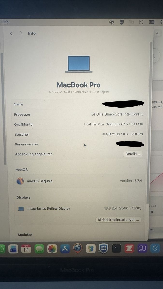Apple Portables: MacBook Pro, Touchbar – D'occasion à Niederhünigen par shoel 3