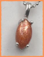 Zierlicher Sonnenstein Anhänger mit Kette 925 Silber
