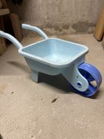 Brouette d'enfant en plastique bleu, jouet d'extérieur