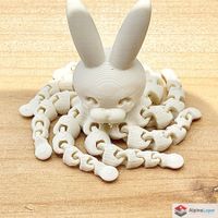 Cute Octo Bunny 3D Printed Figure White Desk Decor