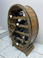 Porte bouteilles rustique en bois