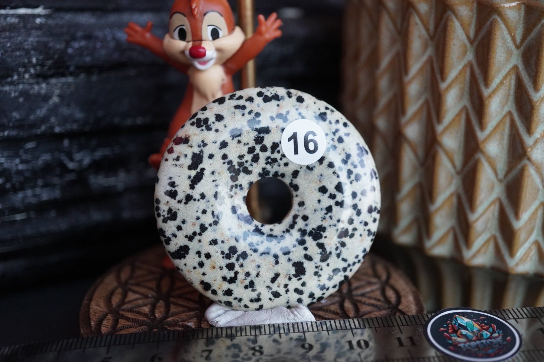 Minerali & Pietre curative: Dalmatiner  jasper Pi Scheibe  ca 50mm   ab  1.-     Räumung – Nuovo e nell'imballaggio originale da Eschenbach SG venduto da topstone 4