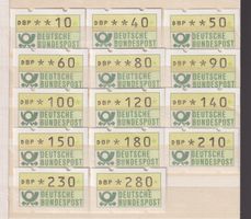 Serie Automatenmarken Deutsche Bundespost. ungestempelt