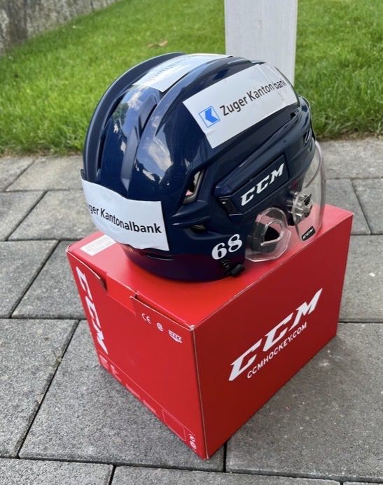 Ccm Caschi: Original EVZ Spielerhelm Fabrice Herzog #68  – Nuovo (secondo la descrizione) da Kallnach venduto da Chaesi89 4