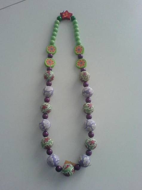 Catenine: Collana di perle in fimo - "verde-lilla" – Nuovo (secondo la descrizione) da Giornico venduto da gal_mnh9