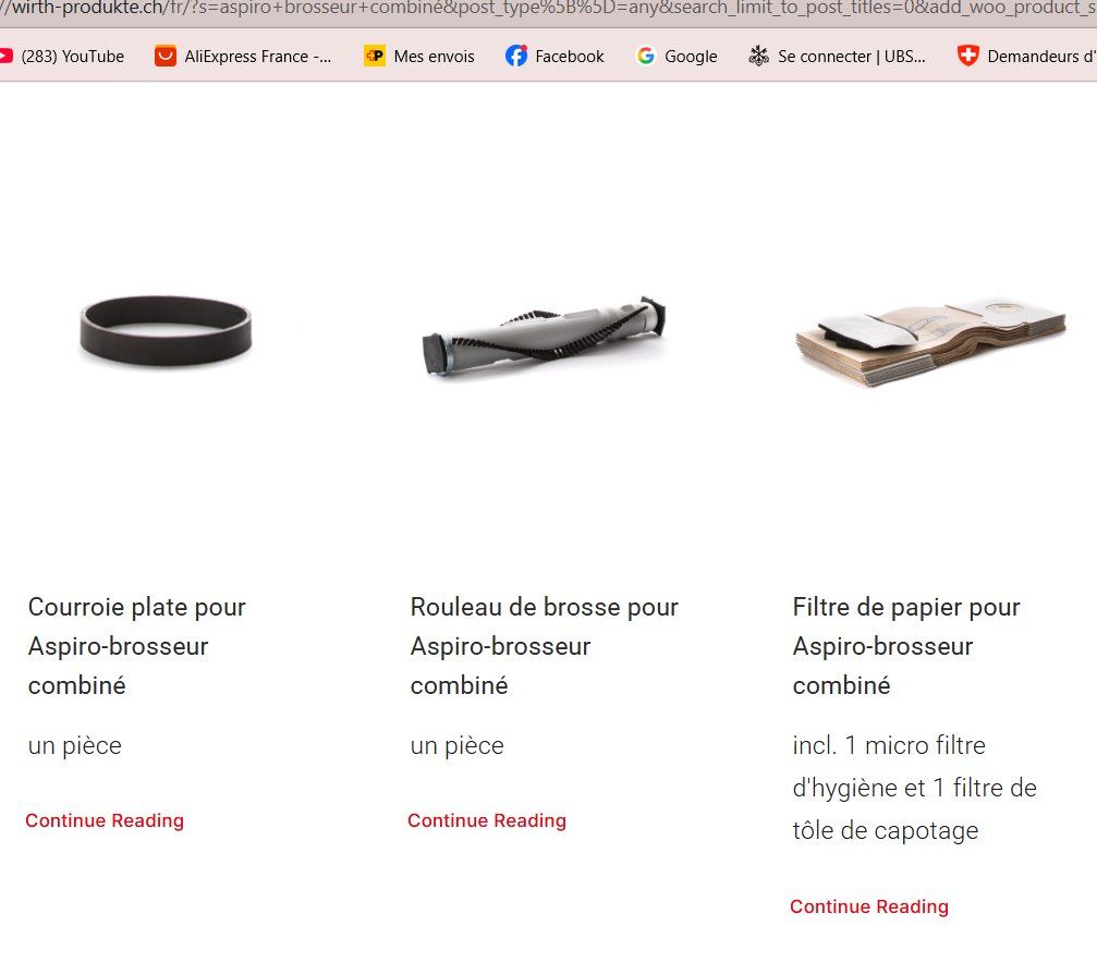 Aspirapolveri & Accessori: Aspirateur - brosseur combiné WIRTH – Usato da Bellelay venduto da Katia5 3