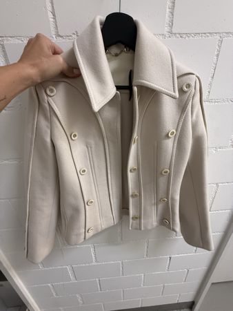 Gucci Jacke Wolle Kaschmir Weiss Grösse 38 Zustand gut