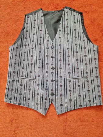 Herren Edelweisschilet NEU mit Satin Rücken Gr.M Rückenspang