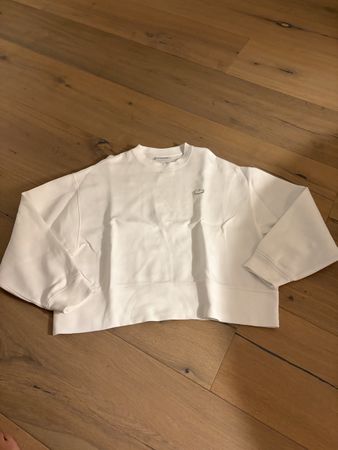 LACOSTE Oversized Fit Pullover Weiss Gr. 36 | Frische Frühli