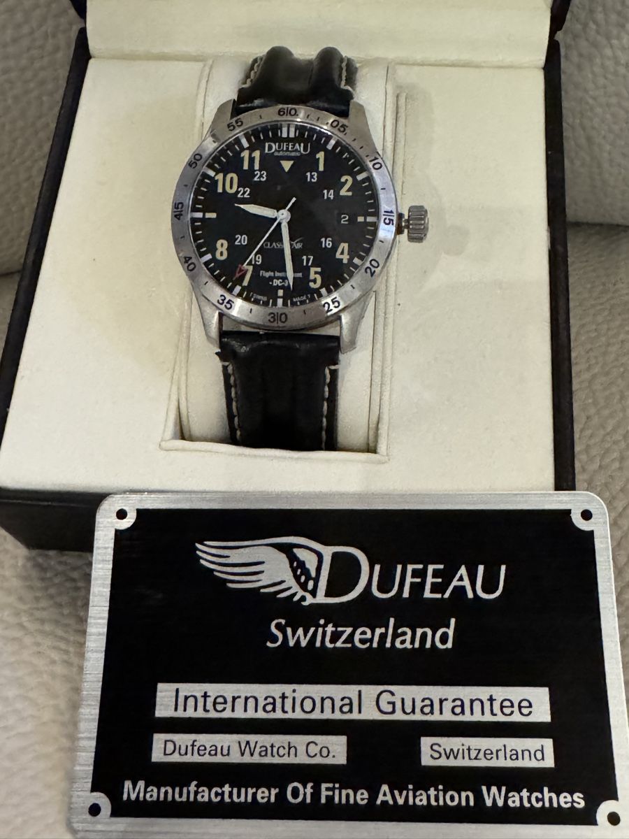 Uhren: Dufau Pilot's Watch Douglas DC-3 Automatic mit Box – Gebraucht aus Montévraz von W1965 1