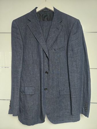Caruso Anzug Gr. 54 Made in Italy. 100% Leinen.