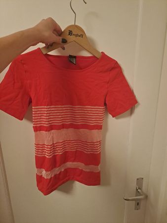 Wolford Westport Top Sweater S in rot weiss