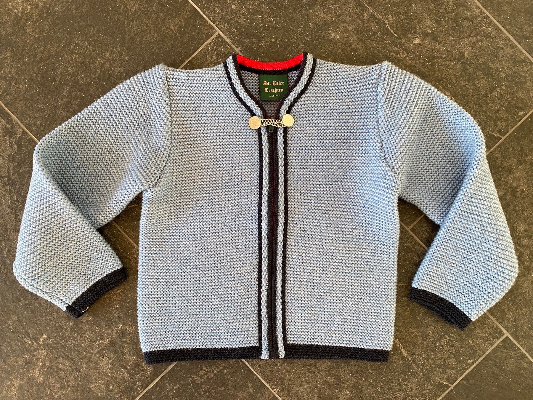 Giacche & Cappotti: Strickjacke hellblau, Grösse 128 – Nuovo e nell'imballaggio originale da Pontresina venduto da cumprerevender