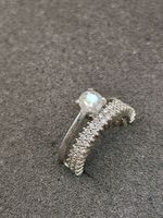 Vintage 925er Silber Ring mit Zirkonia Steinen Top