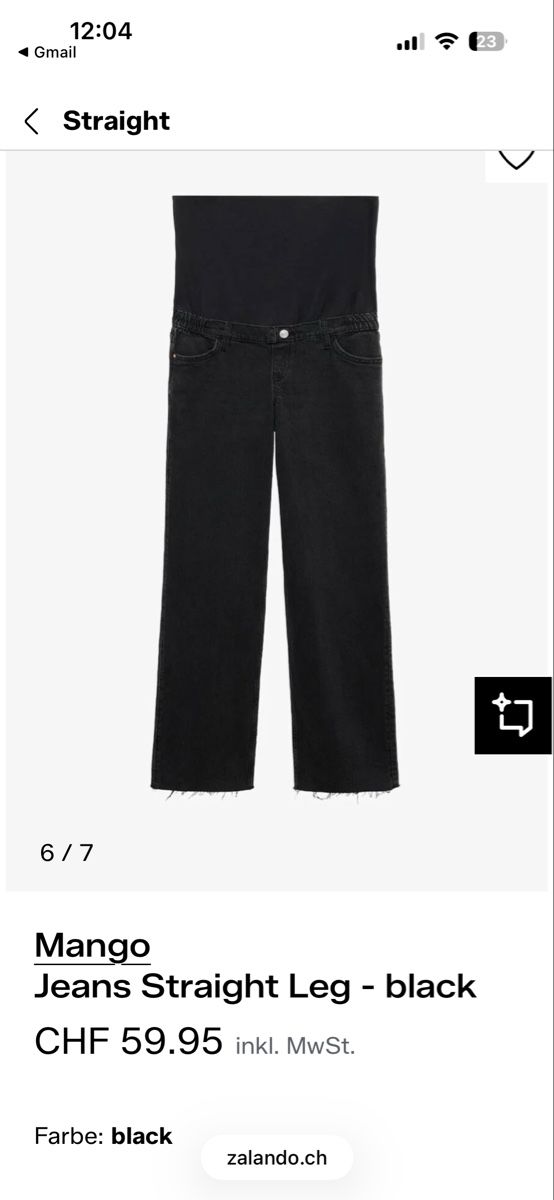 Mango Jeans: Schwangerschafts Jeans Schwarz Mango – Usato da Zürich venduto da LailaFrauenfelder 2