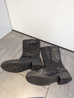 Schwarze Lederstiefel, Grösse 37