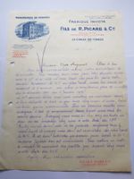 La Chaux-de-Fonds 1908, courrier Fabrique Invicta