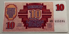 Lettland 10 Rublu 1992 XF