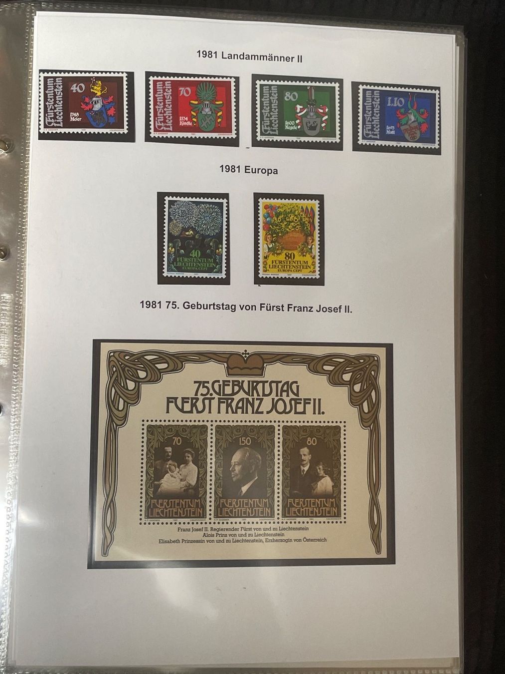 Tutti i francobolli: Liechtenstein Briefmarken Sammlung, komplett,1981- 2013 – Usato da Schüpfen venduto da Schuepfen45 1