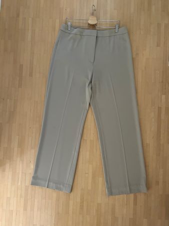 Elegante H&M Bundfaltenhose, Beige/Taupe, Grösse 46