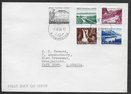 1954 FDC BERN AUSGABETAG  B66-70 sauber + selten TOP ab 1.-