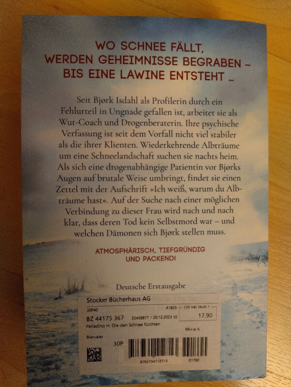 Libri: Thriller "Die den Schnee fürchten" – Usato da Rotkreuz venduto da Wirbelprinzessin 1