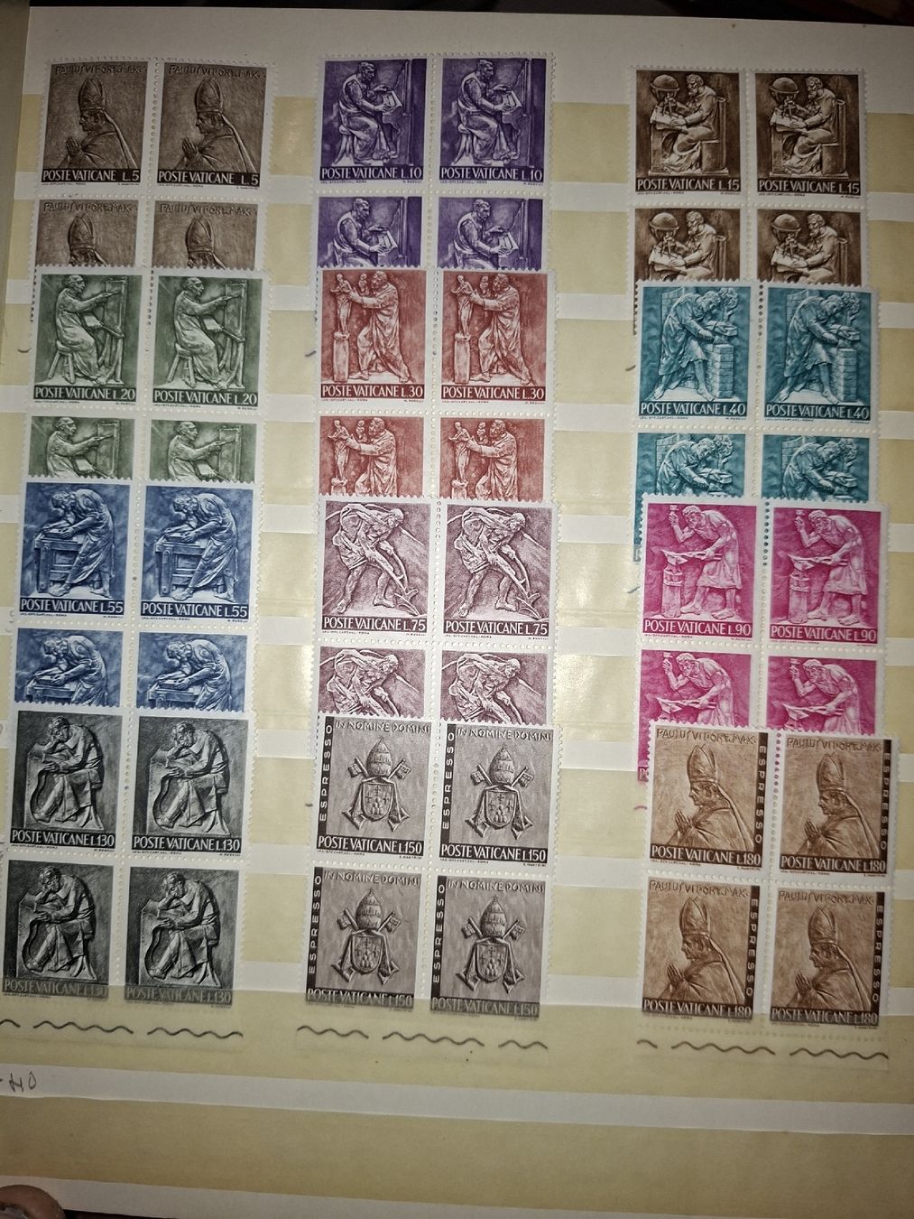 Alle Briefmarken: 4er Blocks Vaticane  – Gebraucht aus Balgach von SIMEON27