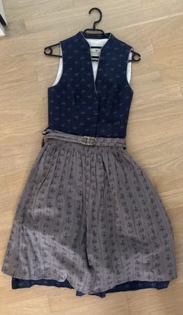 Stockerpoint Dirndl Amalie Gr. 38 Blau/Grau
