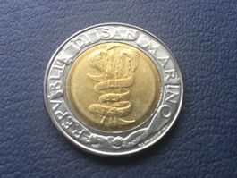 500 Lire Gedenkmünze San Marino 1995