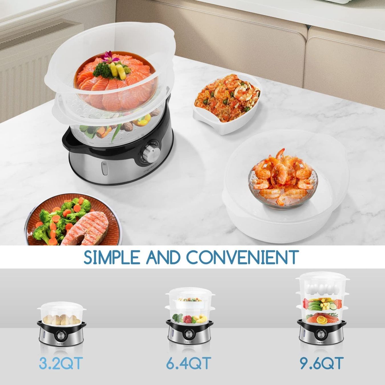 Elettrodomestici da cucina: Dampfgarer 800W – Nuovo e nell'imballaggio originale da Reiden venduto da Shop-Sale 6
