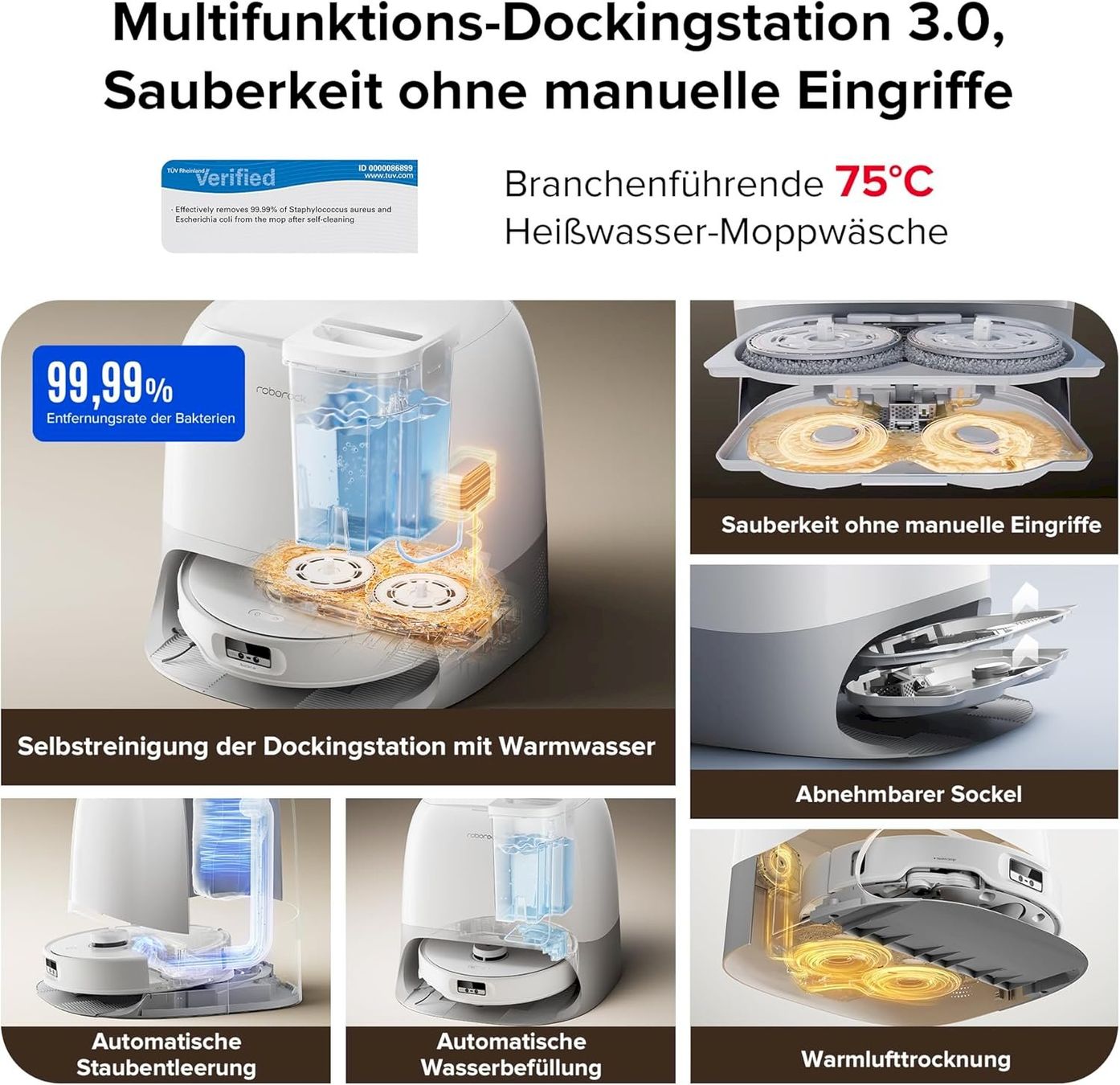 Roborock Aspirateurs & Accessoires: Roborock Qrevo Curv weiß – Neuf avec emballage d'origine à Bottighofen par zaap 6