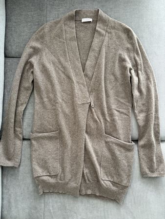 Cardigan Brunello Cucinelli 100% Kaschmir beige Grösse L
