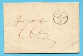 Faltbrief von Locarno nach Roveredo 1860