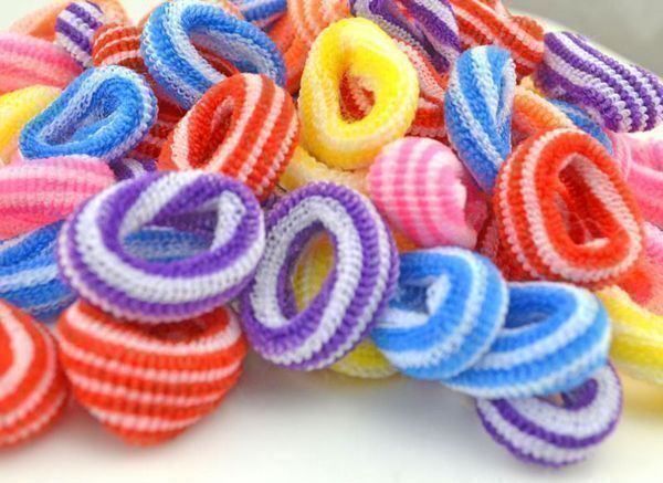 Accessori per capelli: 100 HAARGUMMIS - HAARBAND - GESTREIFT - HAARGUMMELIS – Nuovo e nell'imballaggio originale da Kriens venduto da swissgadget 2
