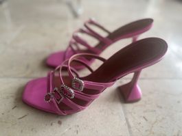 Amina Muaddi Sandalen Pink Gr. 40 - Sommer Sale!