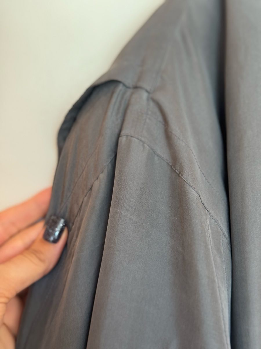 Giacche: Happy Life Bomber Jacket grey silk oversized vintage – Usato da Turbenthal venduto da elizameise 4
