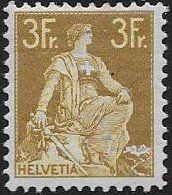Nr. 116 ** 3fr. oliv Gummierung verlaufen bräunlich ab 1.-