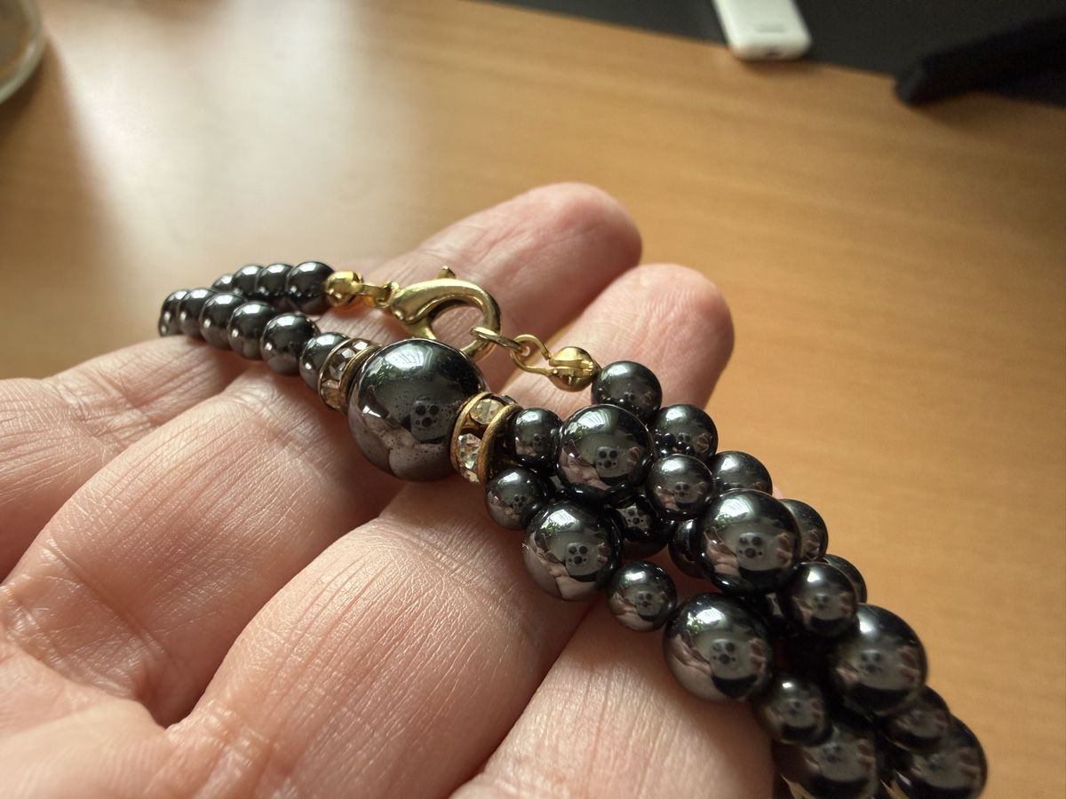 Catenine: Hämatit Kette Vintage – Usato da Lamone venduto da LaCantinaMagica 6