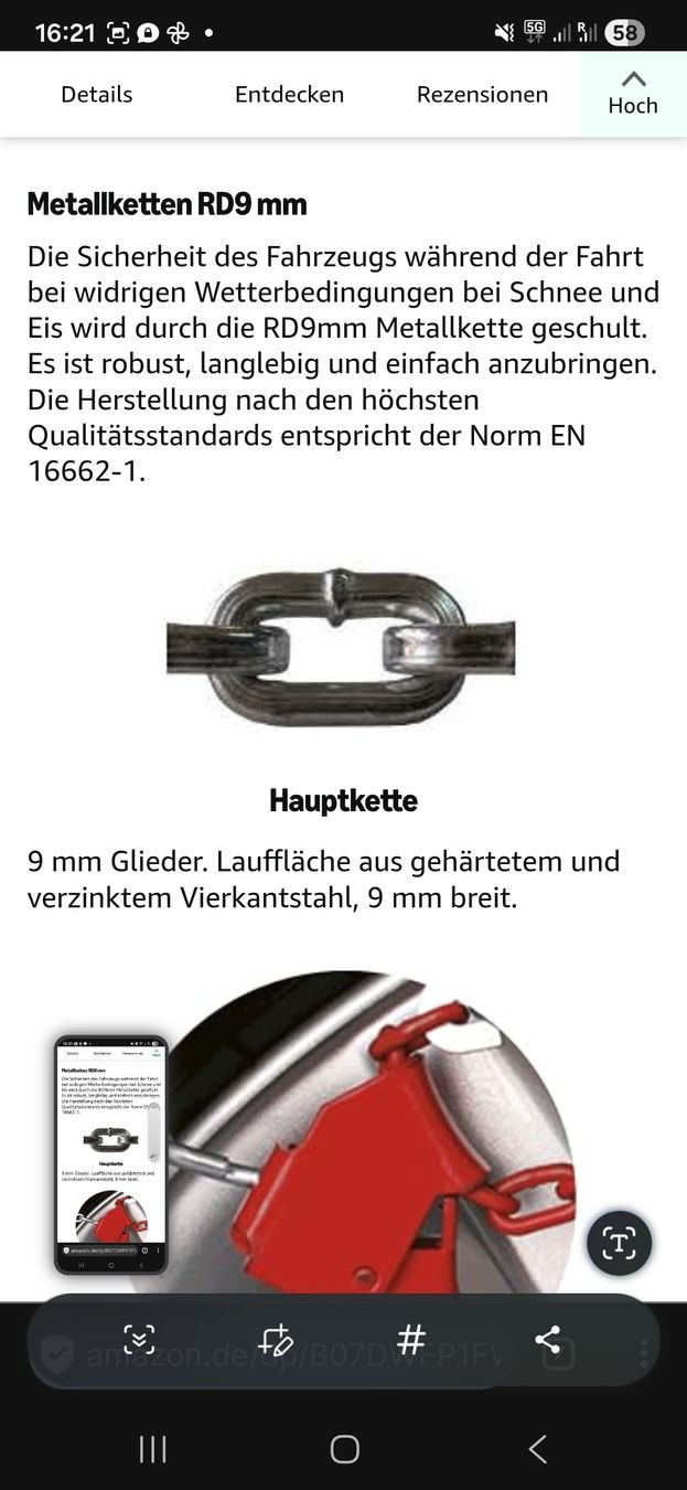 Catene da neve: Schneeketten RD-9 Grösse 100 neu – Nuovo e nell'imballaggio originale da Umiken venduto da fab_rgs7 1
